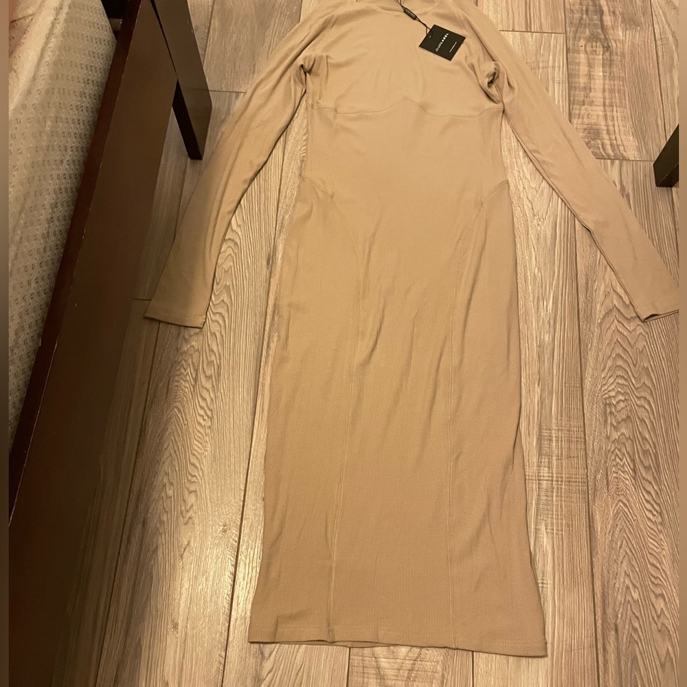 Jlux Beige MIDI Dress - XL